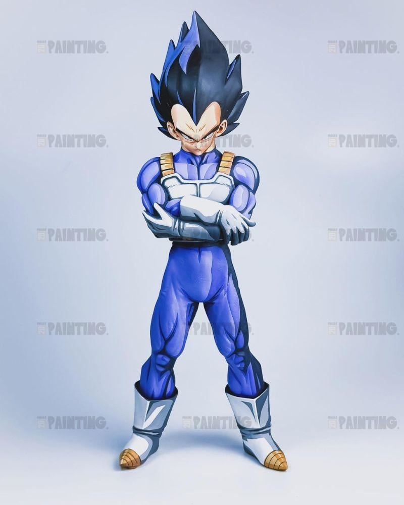 30CM Dragon Ball Z Vegeta Figure Repaint - 2D Figure Painting