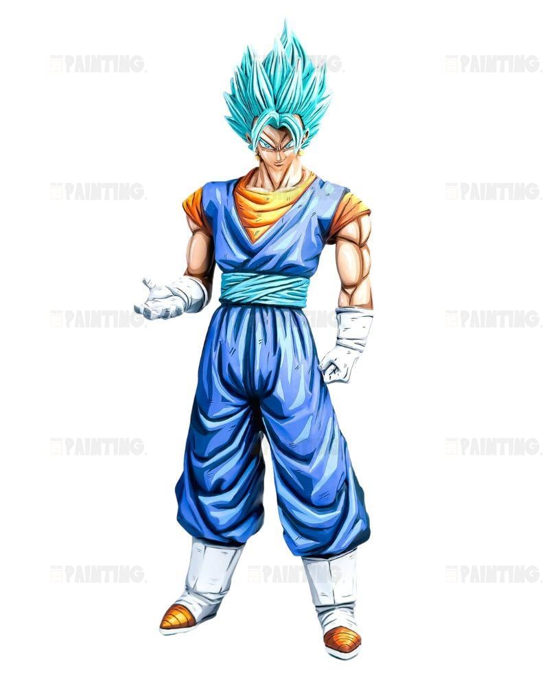 32CM Dragon Ball Z Vegito Blue Figure Repaint - 2D Figure Painting