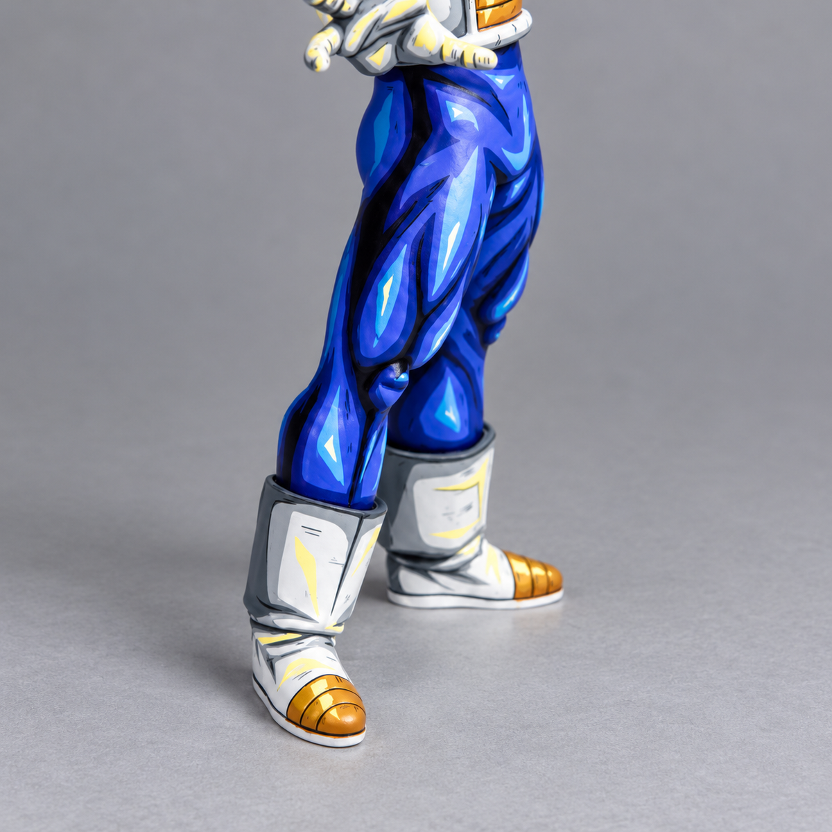 Hand-painted Vegeta Open Hand figure — feet and lower-leg detail