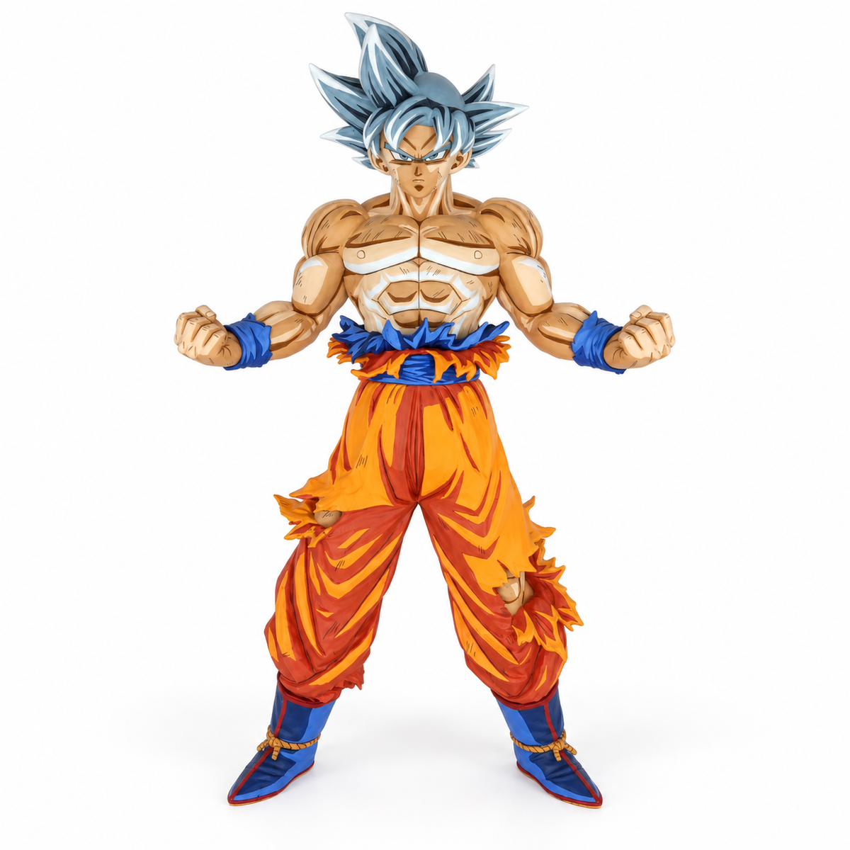 Son Goku Ultra Instinct 2D painted figure — full figure on white background