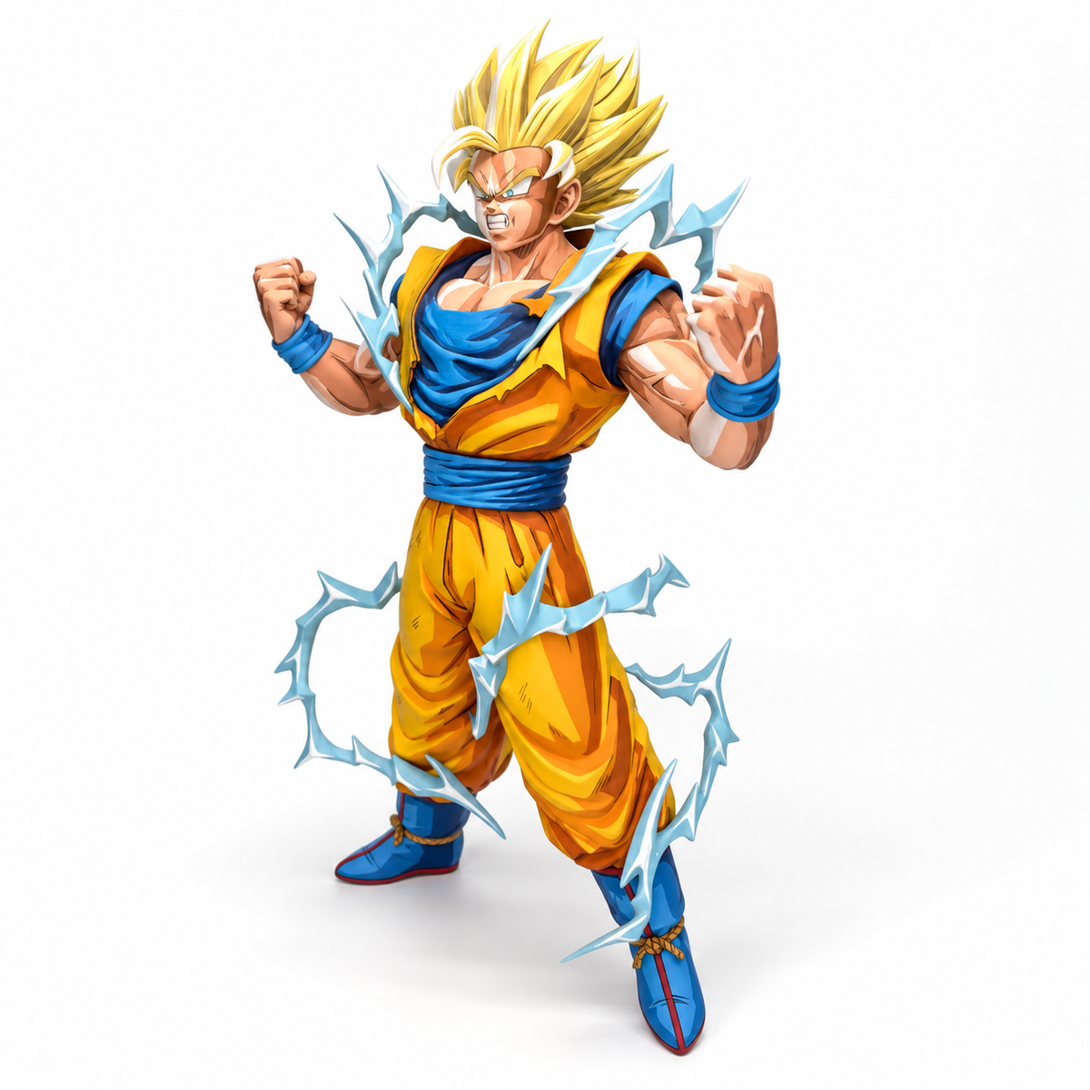 Dragon Ball Super Saiyan Goku 2D Figure Repaint — white
