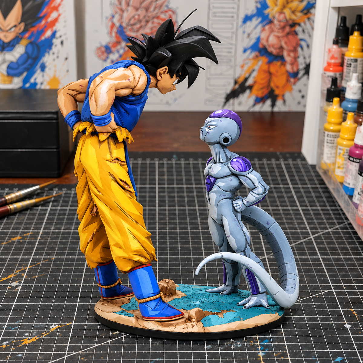Son Goku vs Frieza Battle On Planet Namek Figure Repaint — workshop