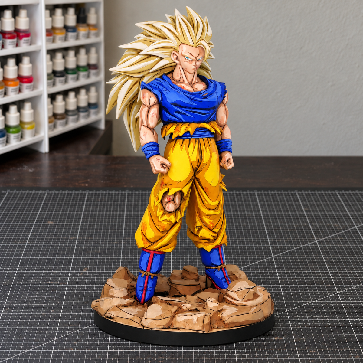 Super Saiyan 3 Son Goku Anime Figure Repaint — workshop