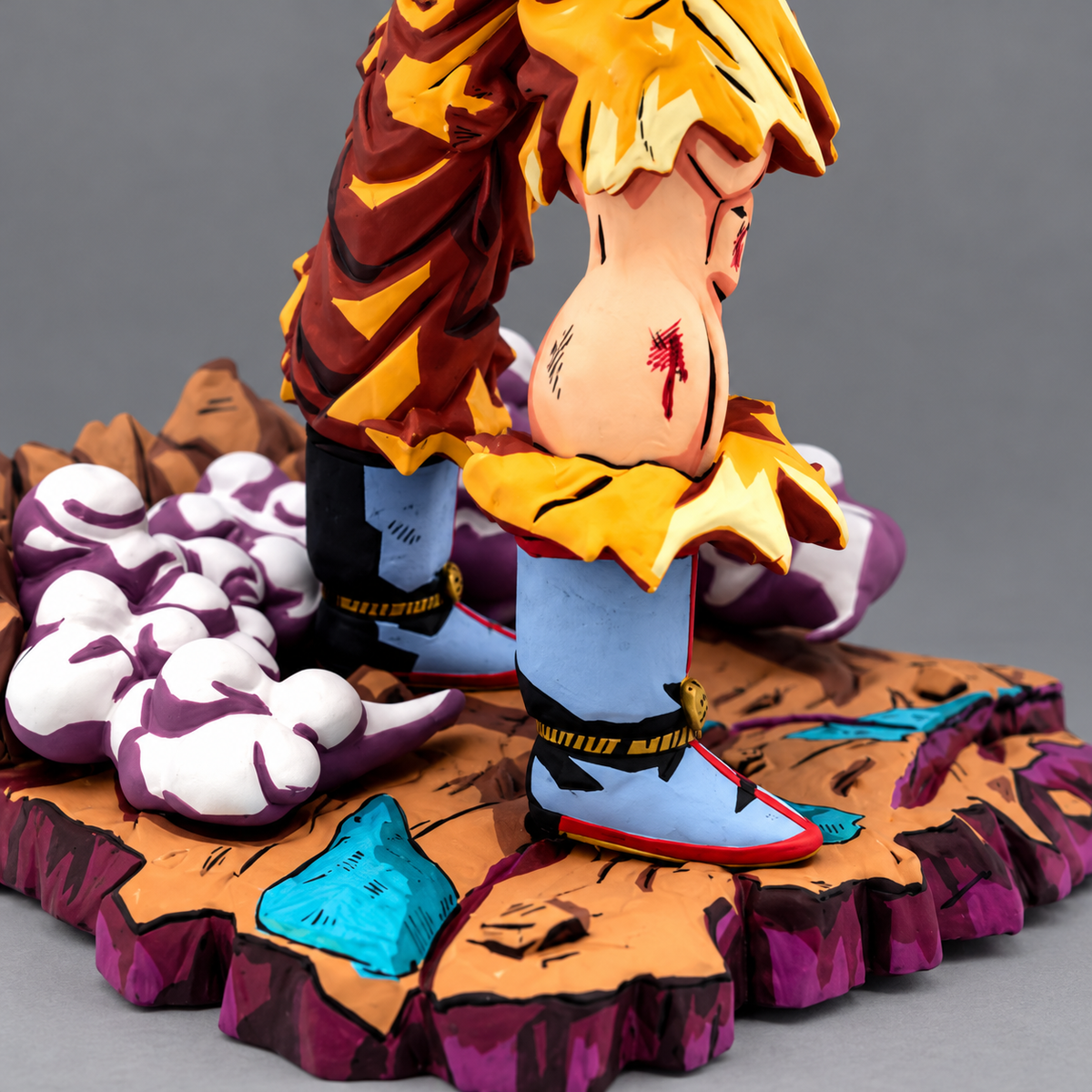 Dragon Ball Z Son Goku Anime Figure Repaint — feet and base