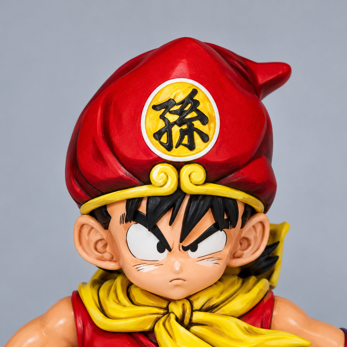 Hand-Painted Dragon Ball Kid Goku on Shenron Figure Repaint — head portrait