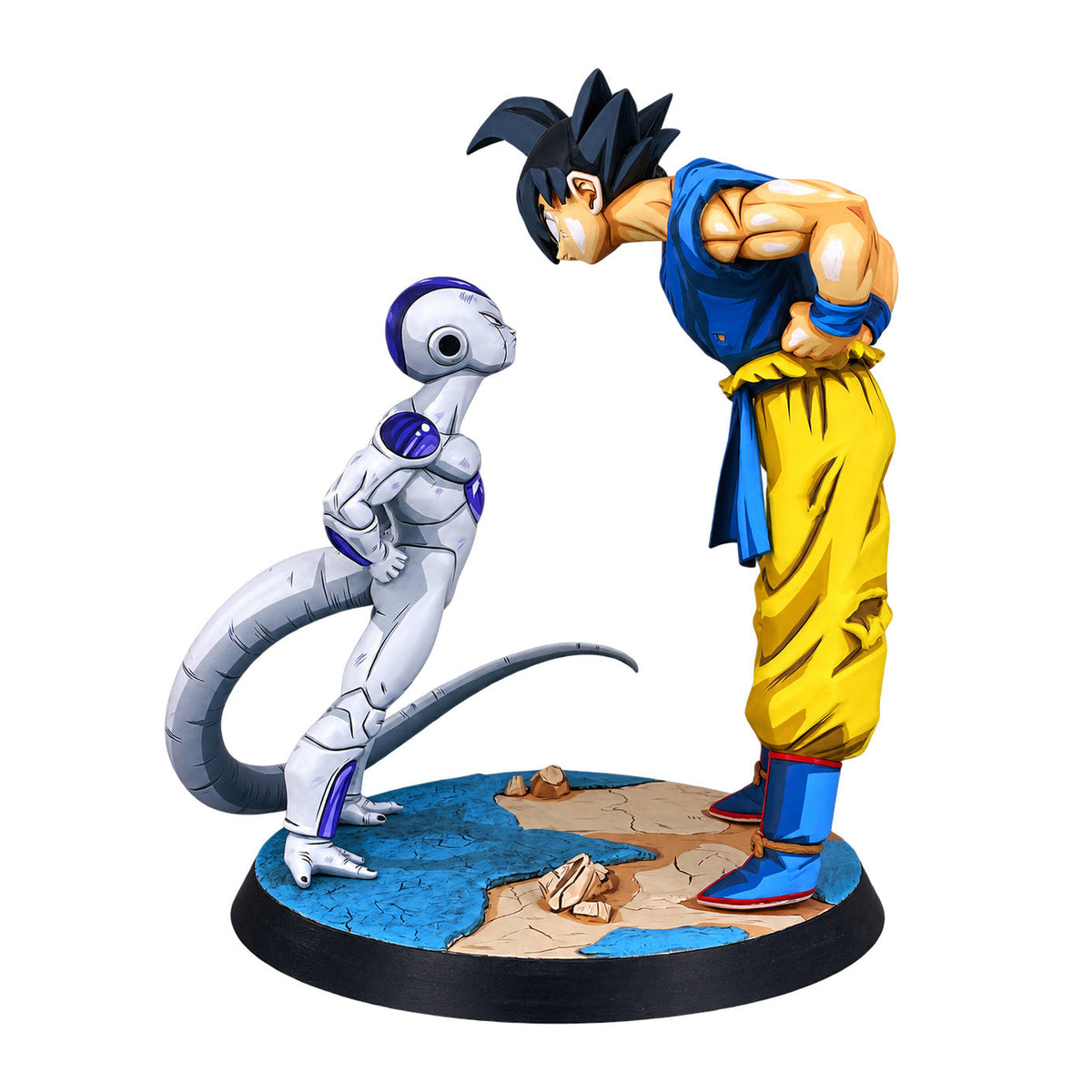 Son Goku vs Frieza Battle On Planet Namek Figure Repaint — Full figure on white background