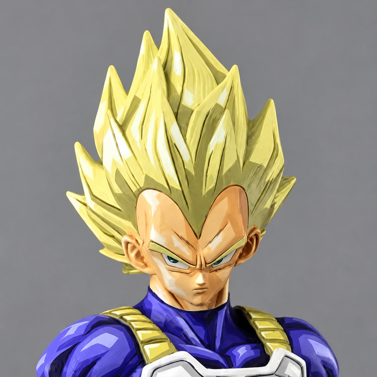 Anime Style Dragon Ball Z SSJ2 Vegeta Figure Repaint — Head and hair portrait