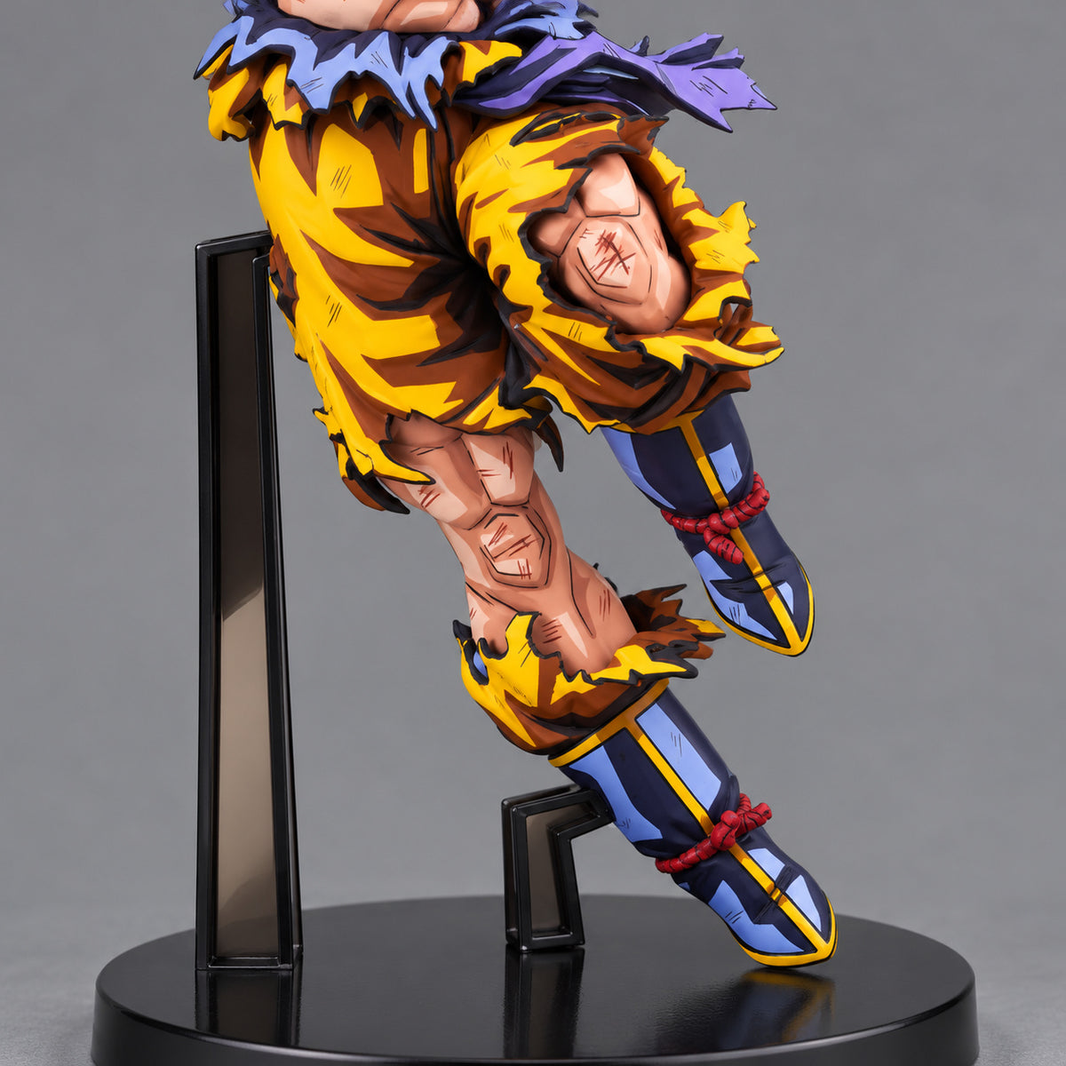 Dragon Ball Son Goku Tenkaichi Budokai Figure Repaint — yellow torn trousers, blue boots and black display support