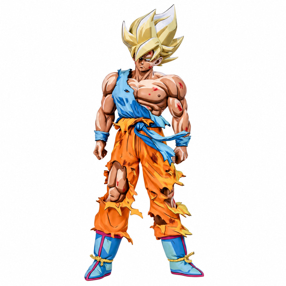 Dragon Ball 2D Anime Colour Namek Goku Figure Repaint — Full figure on white background