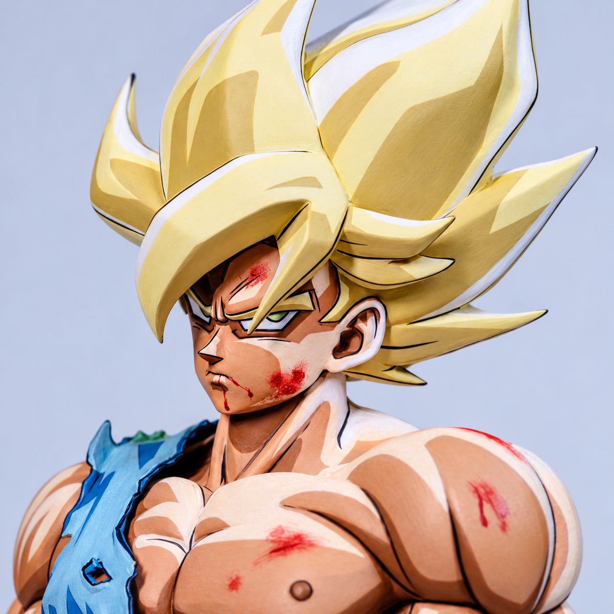 Dragon Ball 2D Anime Colour Namek Goku Figure Repaint — Head and face detail