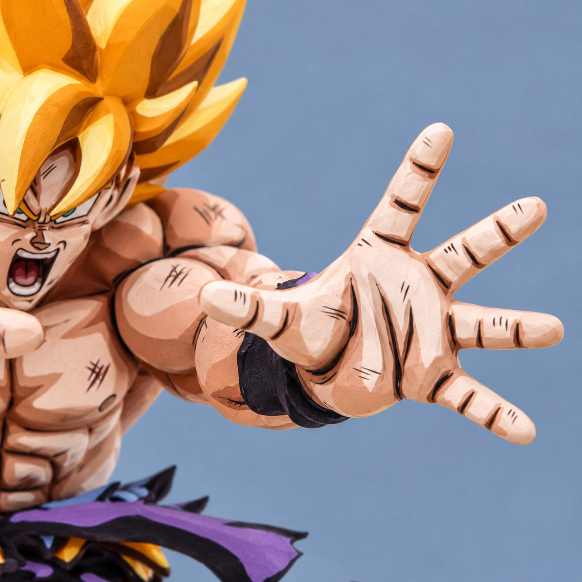 Dragon Ball Super Saiyan Son Goku 2D Figure Repaint — spread palm and black wrist cuff