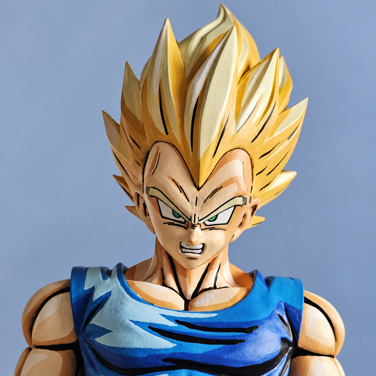 Dragon Ball Vegeta SSJ Anime 2D Figure Repaint — Head and face detail