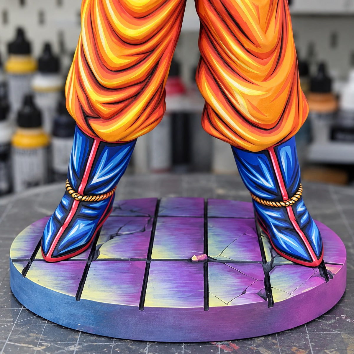 Dragon Ball Son Goku 2D Colour Figure Repaint — lower figure detail