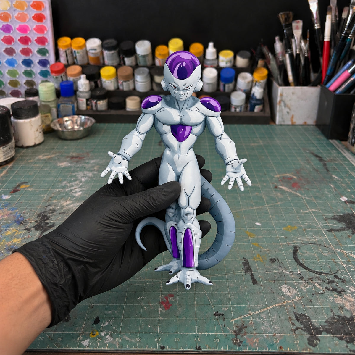 Dragon Ball Z Frieza Final Form 2D Figure Repaint — held in hand