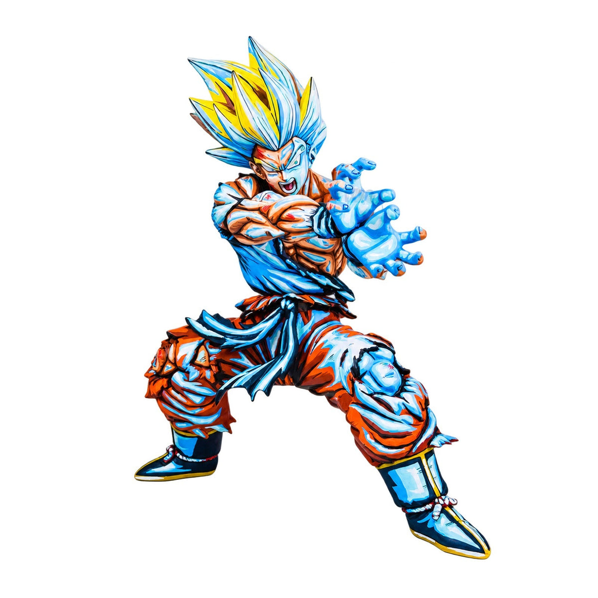 Dragon Ball Kamehameha Son Goku Super Saiyan Figure Repaint — full figure