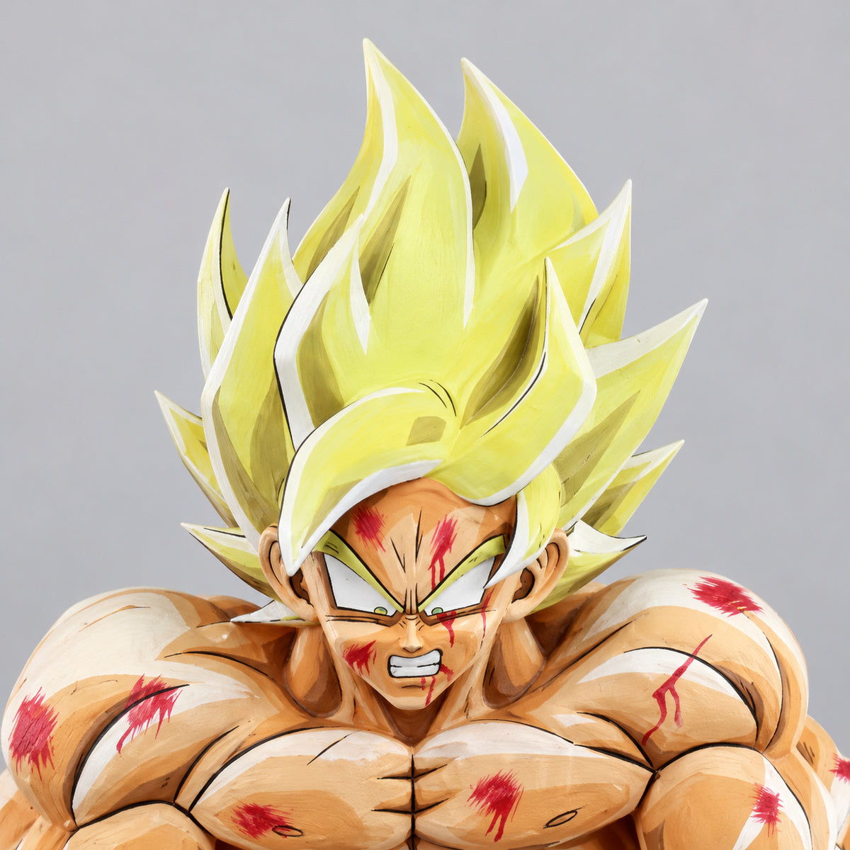 Comic Colour Dragon Ball Goku Super Saiyan Figure Repaint — head detail