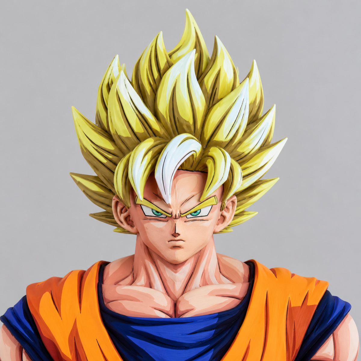 2D Anime Dragon Ball Super Saiyan Son Goku Figure Repaint — head detail