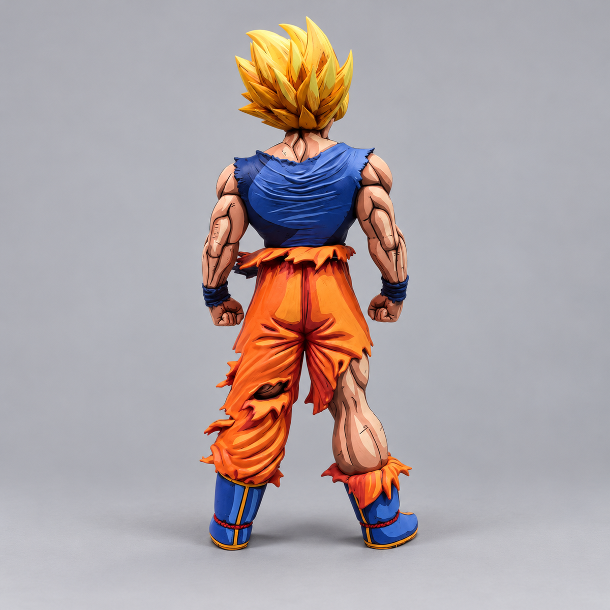Super Saiyan Son Goku Repaint 2D Comic Colour Figure — rear or alternate view