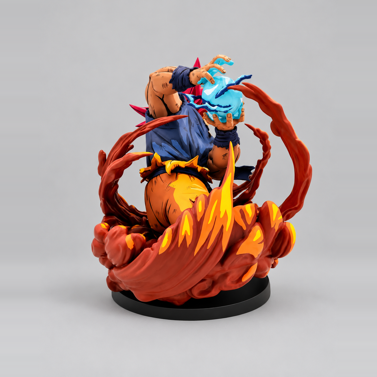 Anime 2D Painted Super Saiyan God Son Goku Figure — rear or alternate view