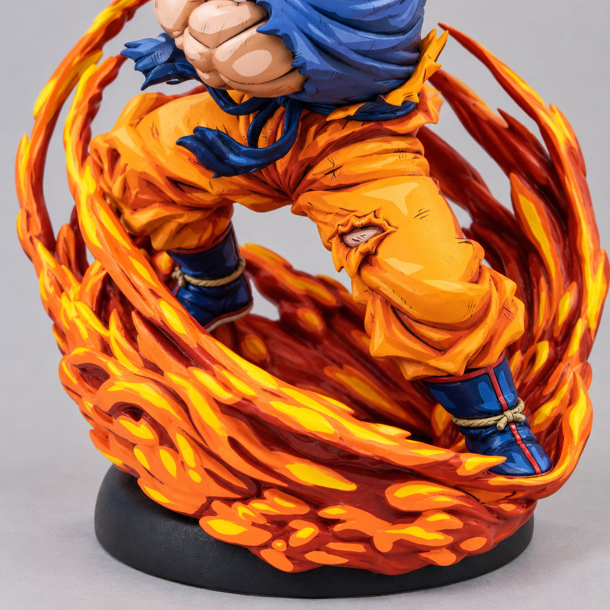 Anime 2D Painted Super Saiyan God Son Goku Figure — lower detail