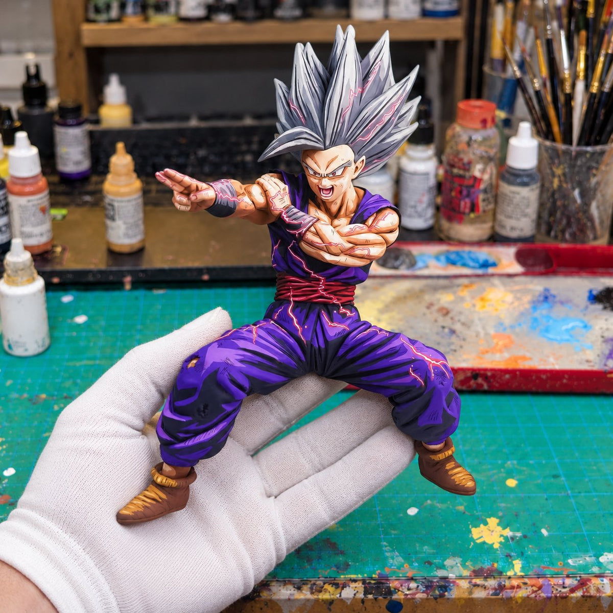 Dragon Ball Son Gohan Beast 2D Manga Colour Repaint — hand or studio view
