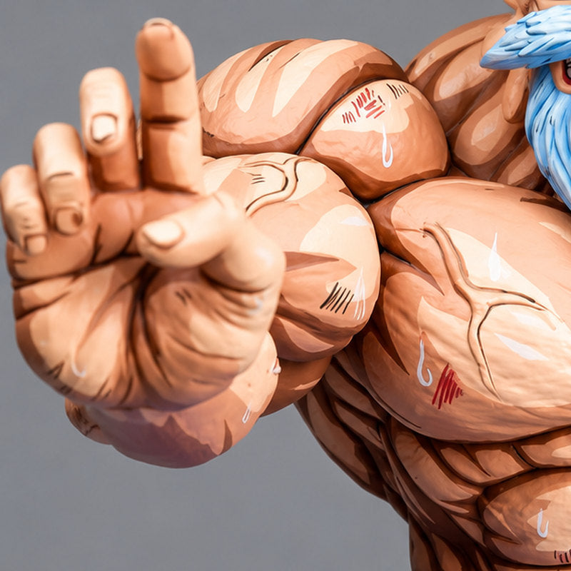Dragon Ball Z Master Roshi 2D Colour Figure Repaint — close-up of raised hand and forearm