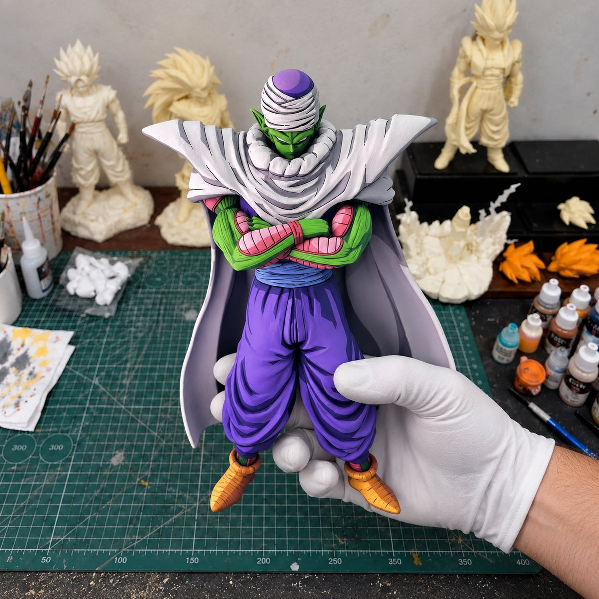 Piccolo 2D painted collectible, figure held in hand