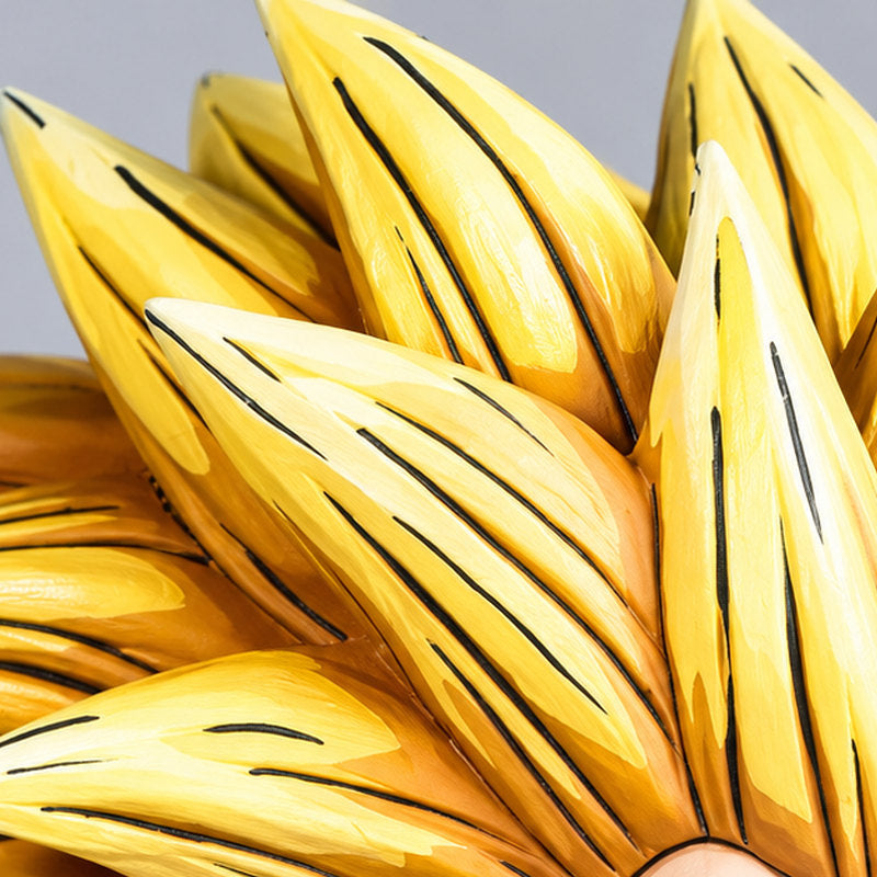 2D Anime Colour Dragon Ball Z Son Goku SSJ3 Figure Repaint — close-up of hair sculpt and painted highlights