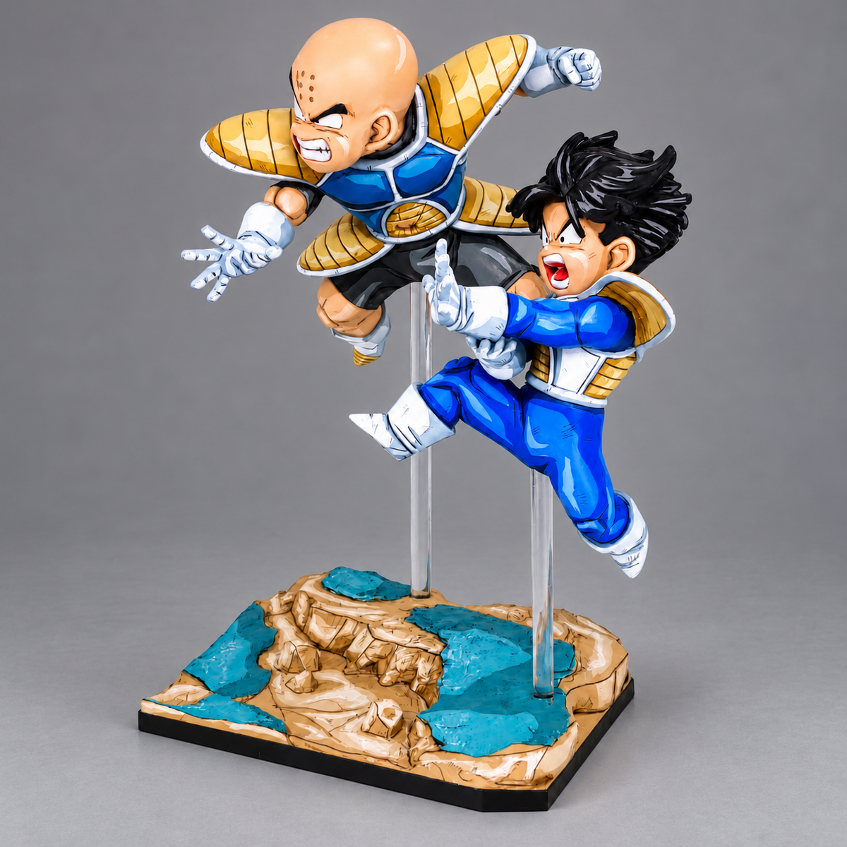 Krillin & Young Gohan 2D Painted Battle Diorama — setting