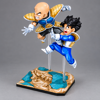 Krillin & Young Gohan 2D Painted Battle Diorama — setting