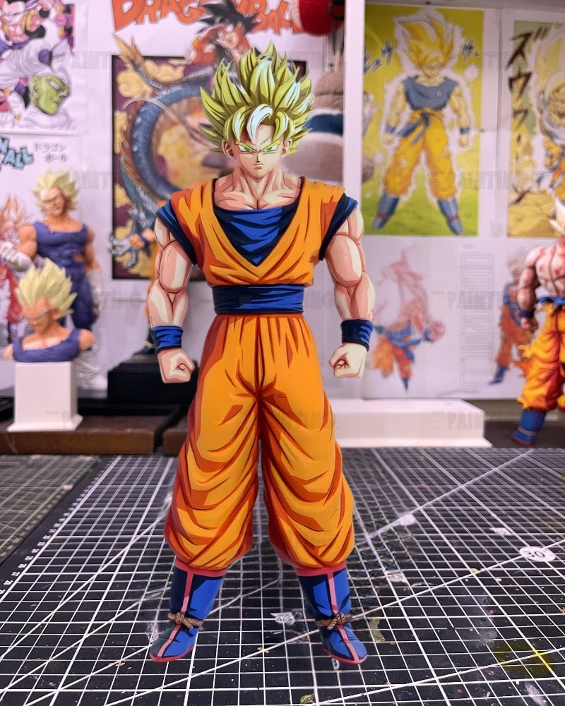 2D Anime Dragon Ball Super Saiyan Son Goku Figure Repaint