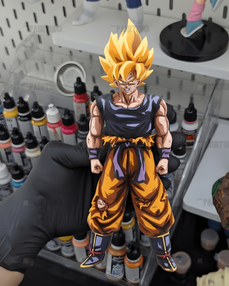 17CM Super Saiyan Son Goku Anime Figure Repaint