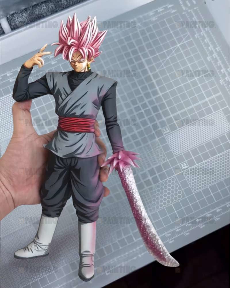 28CM Son Goku Rose 2D Anime Colour Figure Repaint