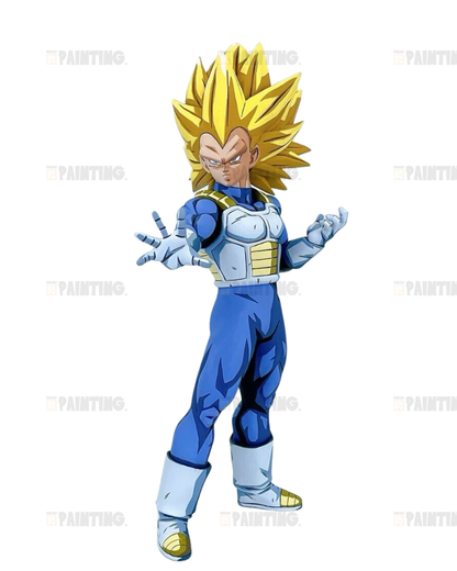 24CM Dragon Ball Custom Vegeta Anime Figure Repaint