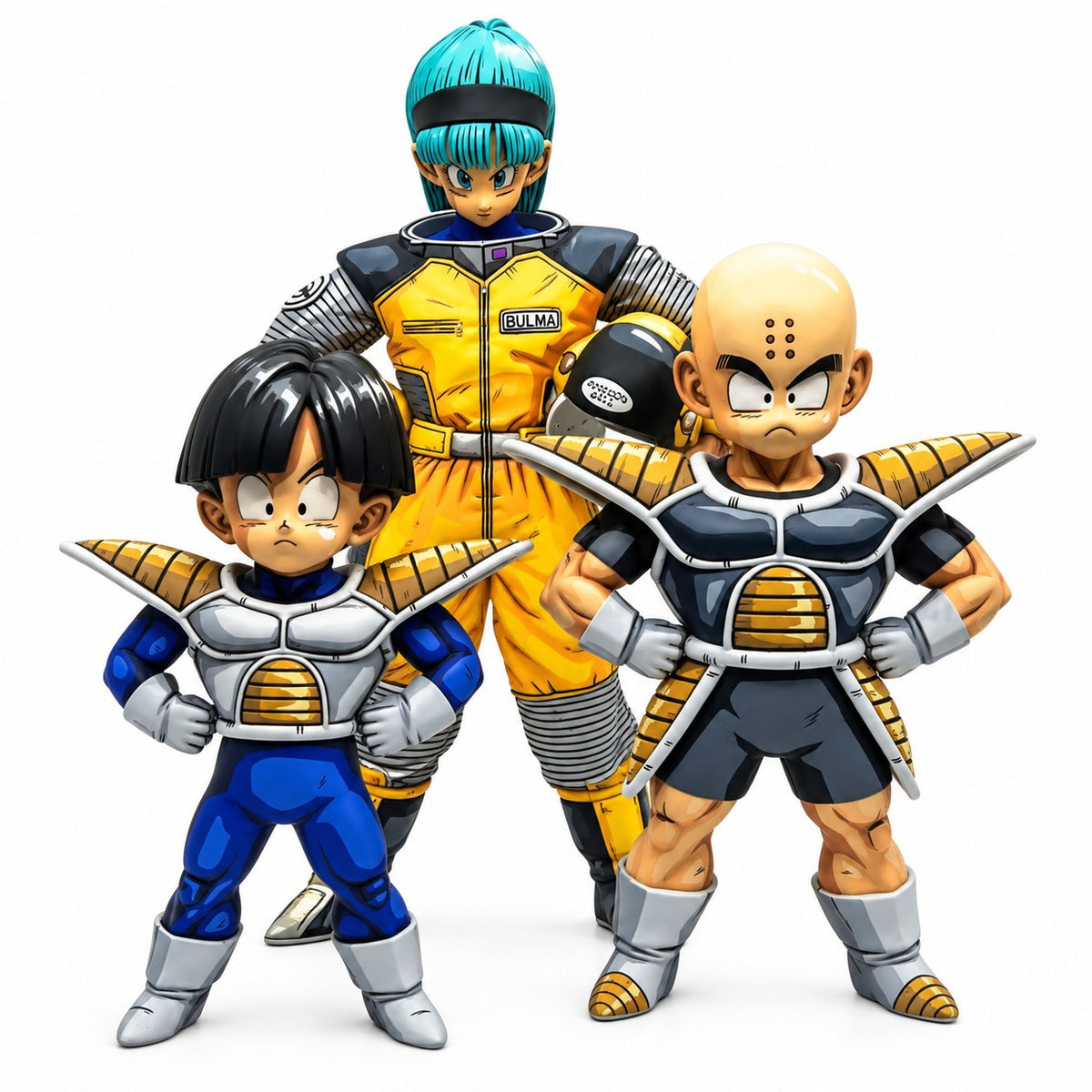 Anime Colour Dragon Ball Gohan, Krillin, Bulma 2D Figure Repaint — full figure