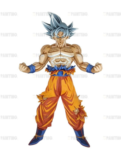 Anime Style Figure Son Goku Ultra Instinct 2D Paint