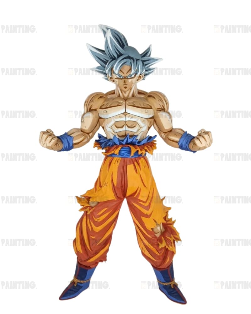 Anime Style Figure Son Goku Ultra Instinct 2D Paint