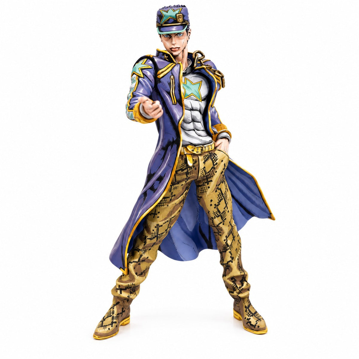 Jotaro Kujo 2D Painted Figure – Pointing Pose — full figure