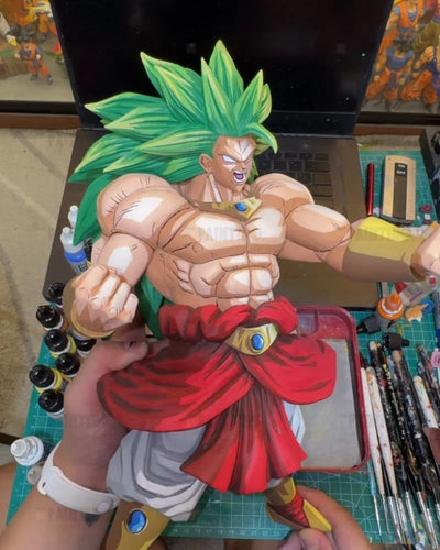2D Comic Colour Dragon Ball Heroes Broly SSJ3 Figure