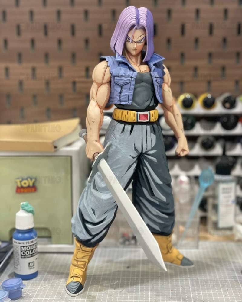 Custom Dragon Ball Trunks Anime Colour 2D Figure Repaint