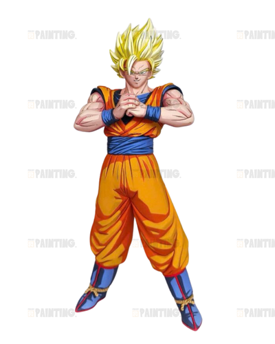 30CM Dragon Ball Super Saiyan Son Goku Figure Repaint