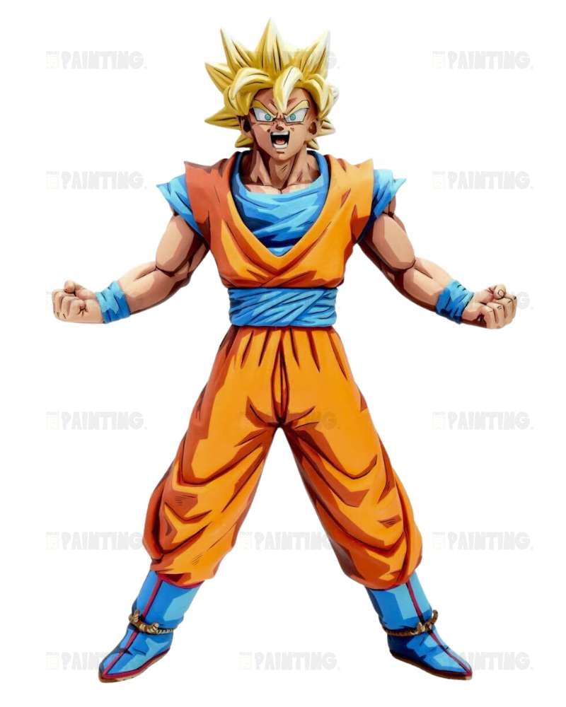 Comic Colour Dragon Ball Super Saiyan Goku Figure Repaint
