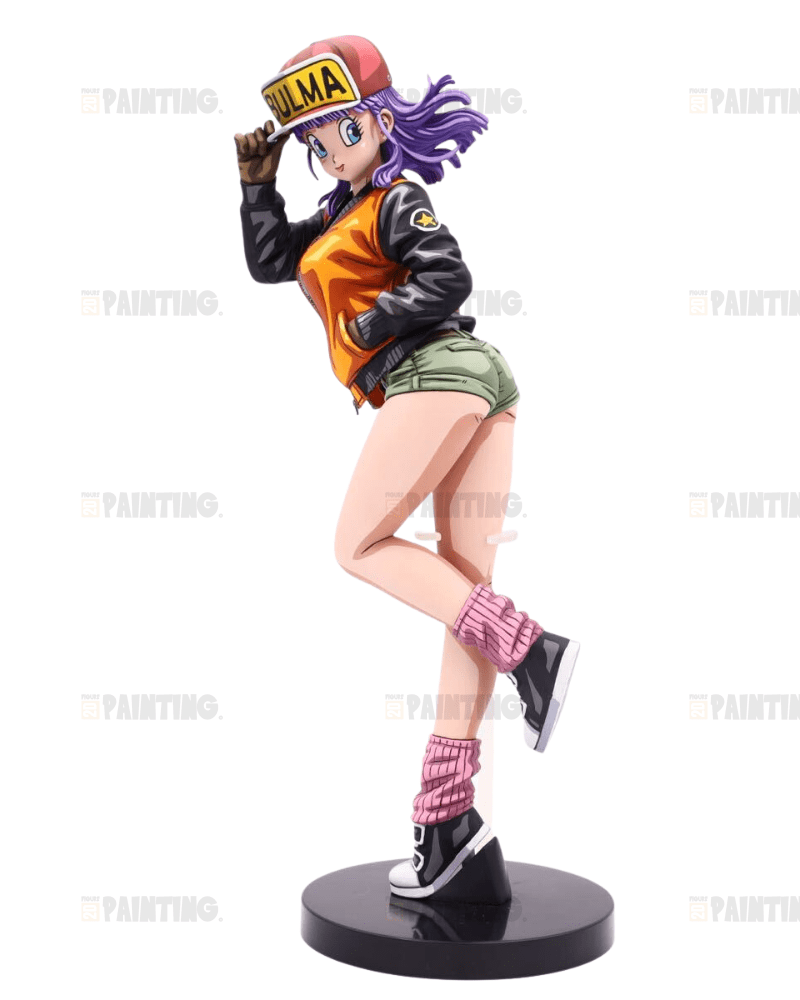 26CM Dragon Ball Motorcycle Bulma Anime Figure Repaint