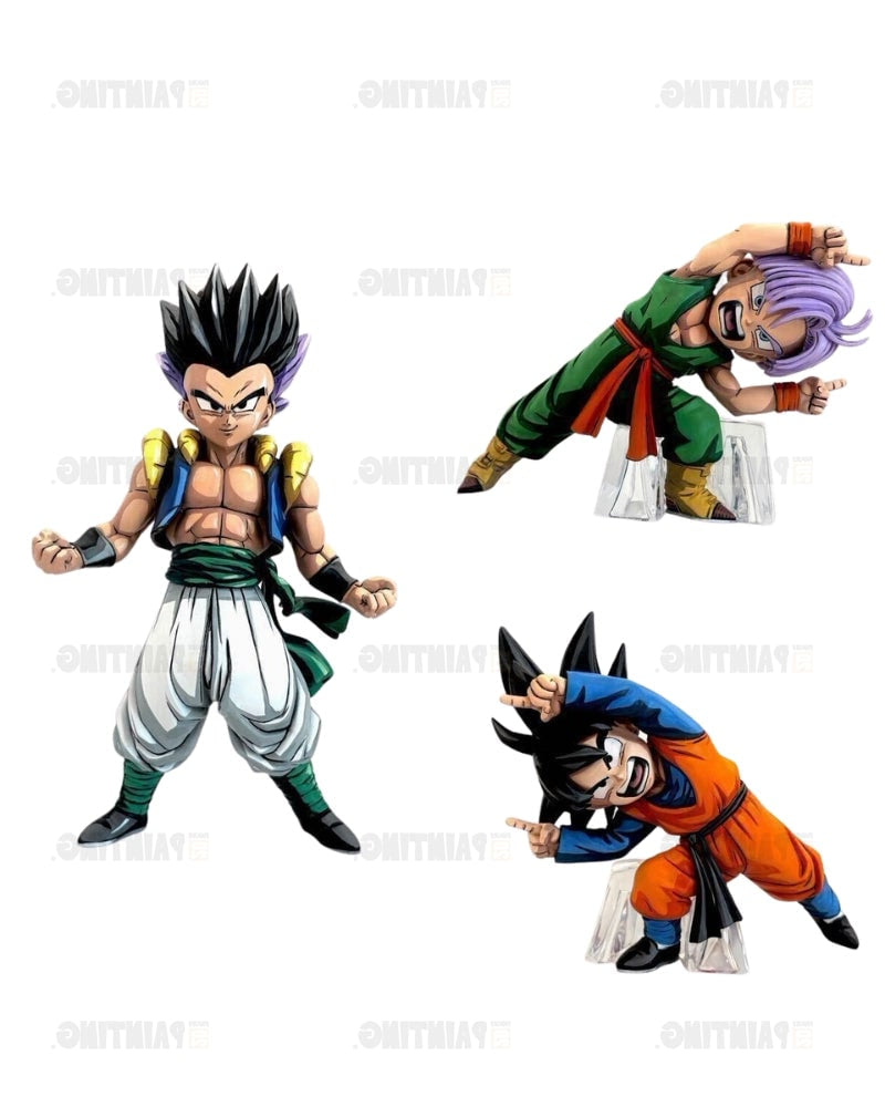 Anime Style Gotenks, Gohan & Trunks Fusion Dance Figure Repaint