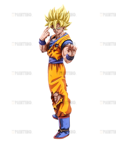 25CM Dragon Ball Super Saiyan Son Goku Anime Figure Repaint