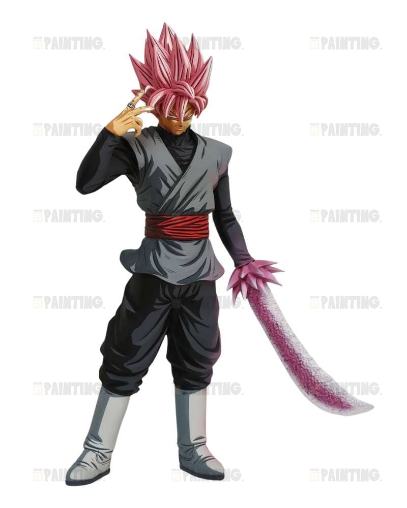 28CM Son Goku Rose 2D Anime Colour Figure Repaint