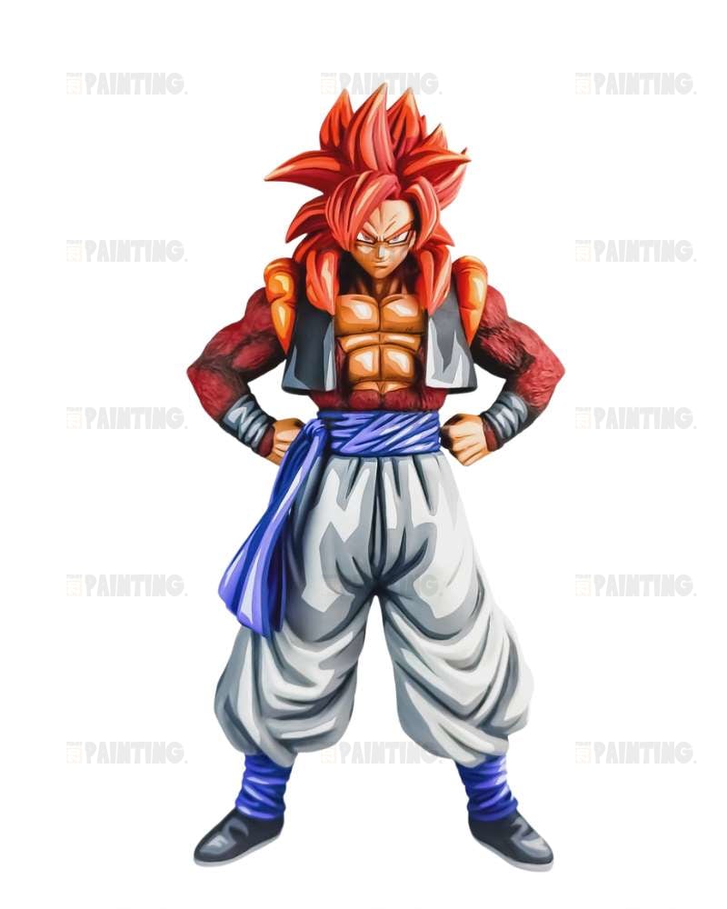 25CM Dragon Ball Super Saiyan 4 Gogeta Figure Repaint