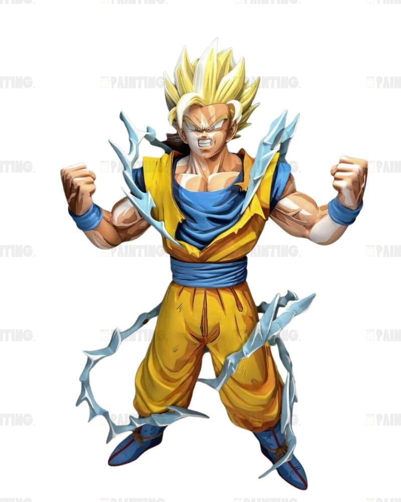 Dragon Ball Super Saiyan Goku 2D Figure Repaint