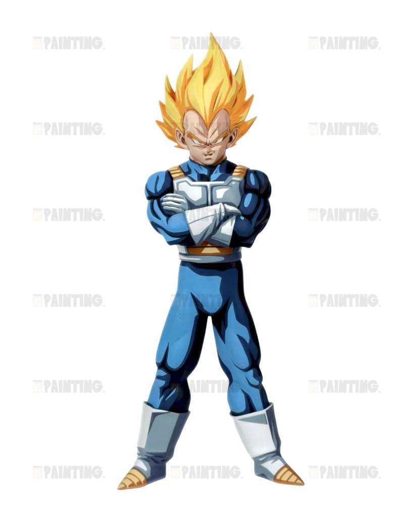 2D Anime Colour Dragon Ball Super Saiyan Vegeta Figure Repaint