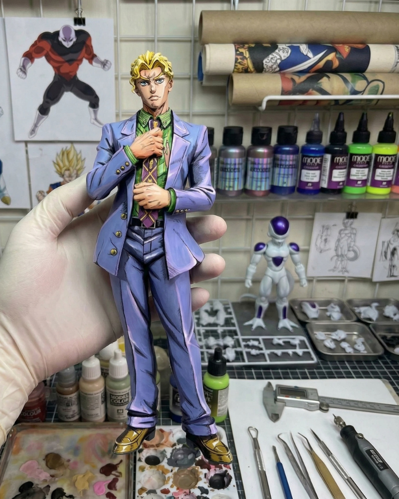 22CM JoJo's Bizarre Adventure Kira Yoshikage Figure Repaint